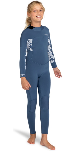 2026 Roxy Junior Swell Series 3/2mm Back Zip Wetsuit ERGW103055 - Wild Wind Drifter Floral